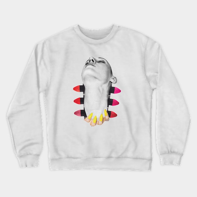 Lipstick Moment Crewneck Sweatshirt by Luca Mainini